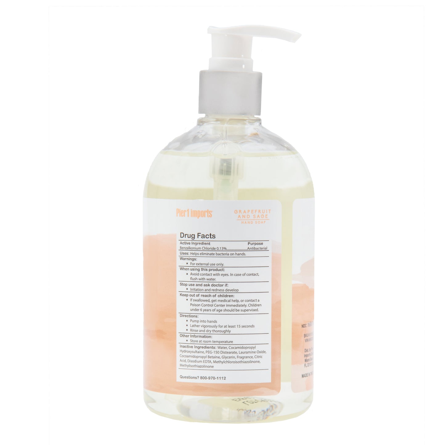 Pier 1 Spa Collection Grapefruit & Sage Antibacterial Soap